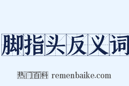 脚指头反义词是什么意思的图片